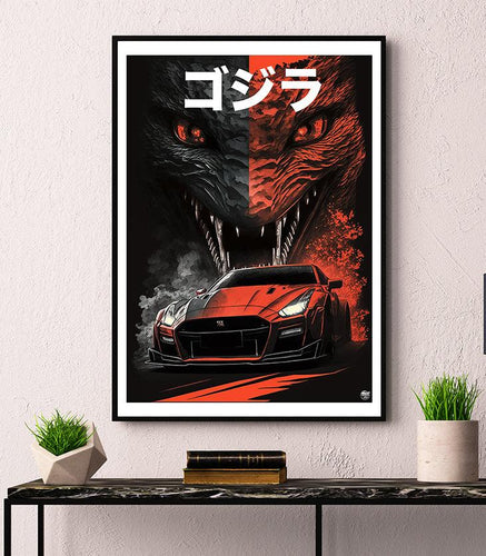 Nissan Skyline GTR Godzilla Print - Fueled.art