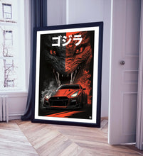 Load image into Gallery viewer, Nissan Skyline GTR Godzilla Print - Fueled.art
