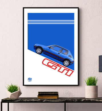 Peugeot 205 GTI Print - Fueled.art