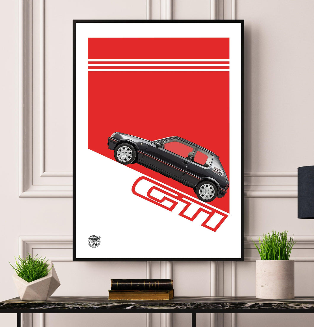 Peugeot 205 GTI Print - Fueled.art