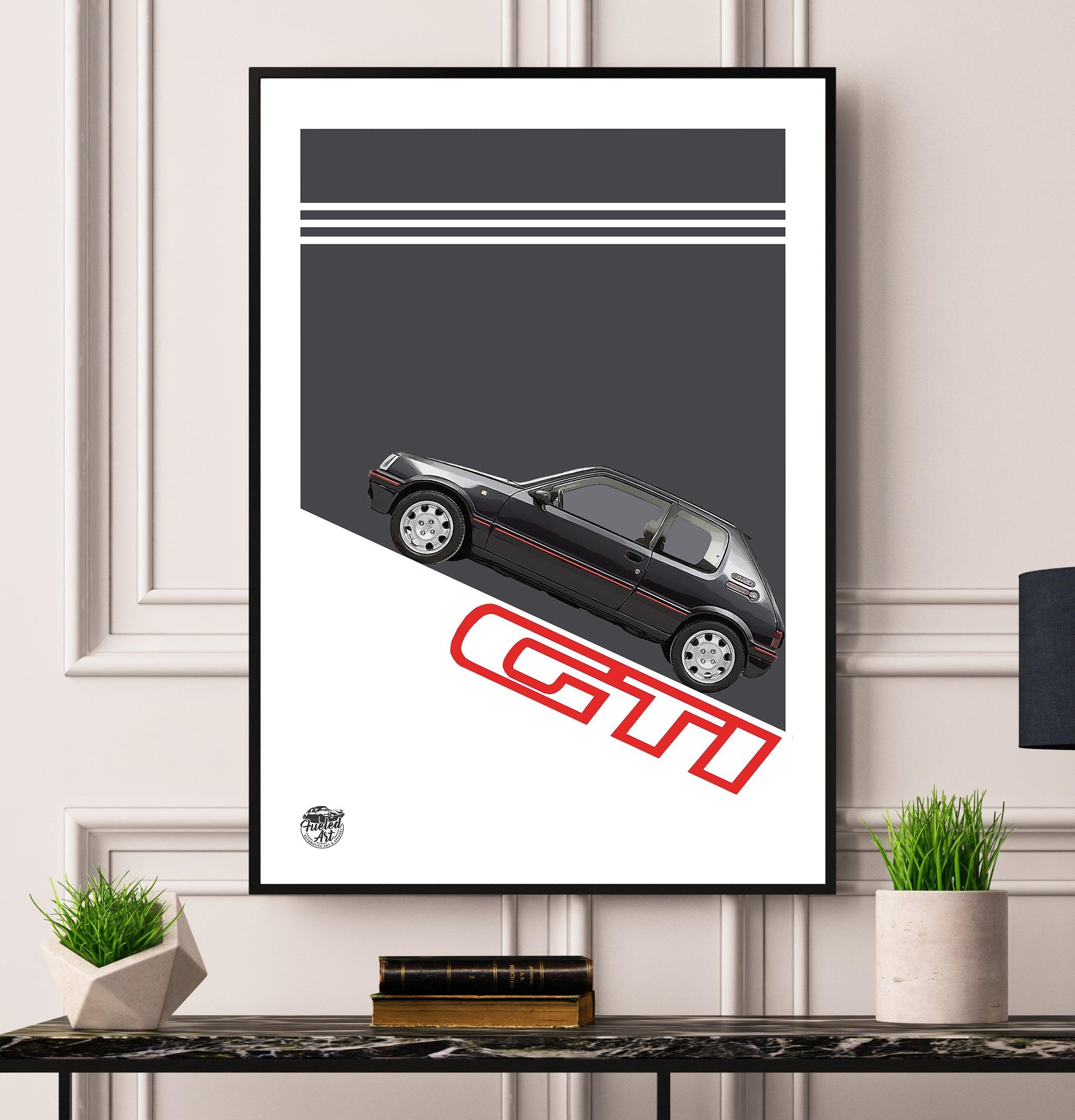 Affiche - Peugeot 205 - (A4 A3 A2 Tailles) Art Imprimé