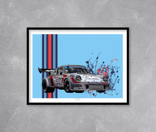 画像をギャラリービューアに読み込む, Porsche 911 Martini Racing Print - Fueled.art
