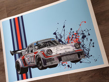 Cargar imagen en el visor de la galería, Porsche 911 Martini Racing Print - Fueled.art
