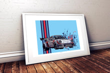 Cargar imagen en el visor de la galería, Porsche 911 Martini Racing Print - Fueled.art
