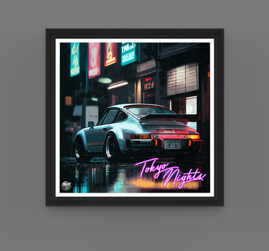 Porsche 911 Turbo Tokyo Nights print - Fueled.art
