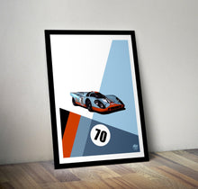 Carica l&#39;immagine nel visualizzatore di Gallery, Porsche 917 Gulf Racing Print - Fueled.art
