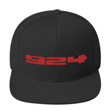 Load image into Gallery viewer, Porsche 924 - Embroidered Logo - Black Snapback Hat - Fueled.art
