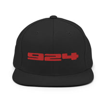 Load image into Gallery viewer, Porsche 924 - Embroidered Logo - Black Snapback Hat - Fueled.art
