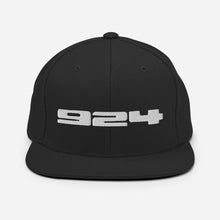 Load image into Gallery viewer, Porsche 924 - Embroidered Logo - Black Snapback Hat - Fueled.art
