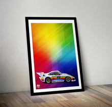 Charger l&#39;image dans la visionneuse de la galerie,Porsche 935 Apple livery Le Mans Print - Fueled.art
