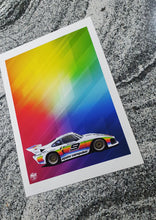 Load image into Gallery viewer, Porsche 935 Apple livery Le Mans Print - Fueled.art
