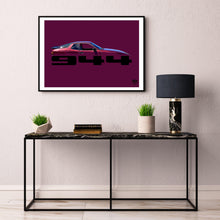 Load image into Gallery viewer, Porsche 944 Print - Maroon - Fueled.art
