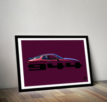 Load image into Gallery viewer, Porsche 944 Print - Maroon - Fueled.art
