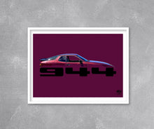 Load image into Gallery viewer, Porsche 944 Print - Maroon - Fueled.art
