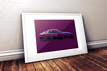 Load image into Gallery viewer, Porsche 944 Print - Maroon - Fueled.art
