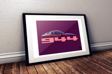 Load image into Gallery viewer, Porsche 944 Print - Maroon - Fueled.art
