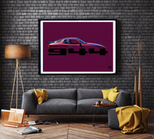 Load image into Gallery viewer, Porsche 944 Print - Maroon - Fueled.art
