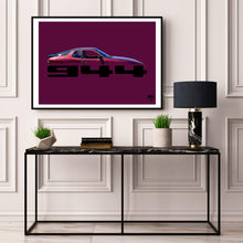 Load image into Gallery viewer, Porsche 944 Print - Maroon - Fueled.art
