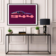 Carica l&#39;immagine nel visualizzatore di Gallery, Porsche 944 Print - Maroon - Fueled.art
