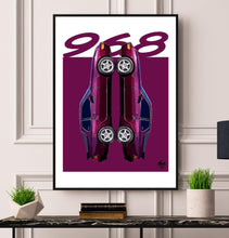 Carica l&#39;immagine nel visualizzatore di Gallery, Porsche 968 Print - Amethyst Purple - Fueled.art
