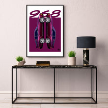 Load image into Gallery viewer, Porsche 968 Print - Amethyst Purple - Fueled.art
