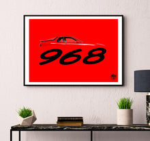 Lade das Bild in den Galerie-Viewer, Porsche 968 Print - Guards Red - Fueled.art
