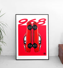 Lade das Bild in den Galerie-Viewer, Porsche 968 Print - Guards Red - Fueled.art
