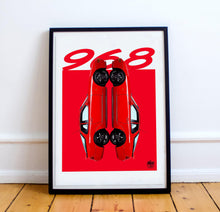 画像をギャラリービューアに読み込む, Porsche 968 Print - Guards Red - Fueled.art

