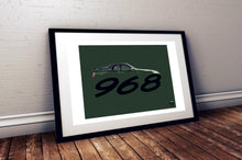 Carica l&#39;immagine nel visualizzatore di Gallery, Porsche 968 Print - Oak Green - Fueled.art
