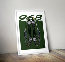 Charger l&#39;image dans la visionneuse de la galerie,Porsche 968 Print - Oak Green - Fueled.art
