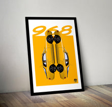 Load image into Gallery viewer, Porsche 968 Print - Speed Yellow - Fueled.art
