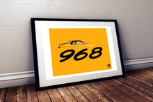 画像をギャラリービューアに読み込む, Porsche 968 Print - Speed Yellow - Fueled.art
