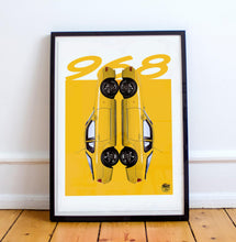 Carica l&#39;immagine nel visualizzatore di Gallery, Porsche 968 Print - Speed Yellow - Fueled.art
