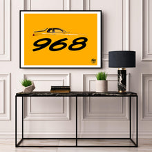 画像をギャラリービューアに読み込む, Porsche 968 Print - Speed Yellow - Fueled.art
