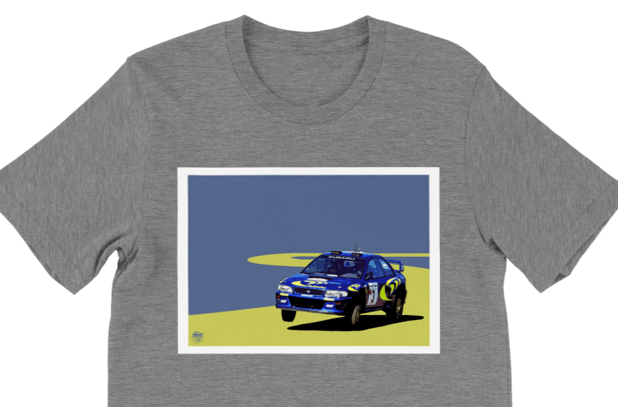 Subaru Impreza S3 WRC Colin McRae - Premium Unisex Crewneck T-shirt - Fueled.art