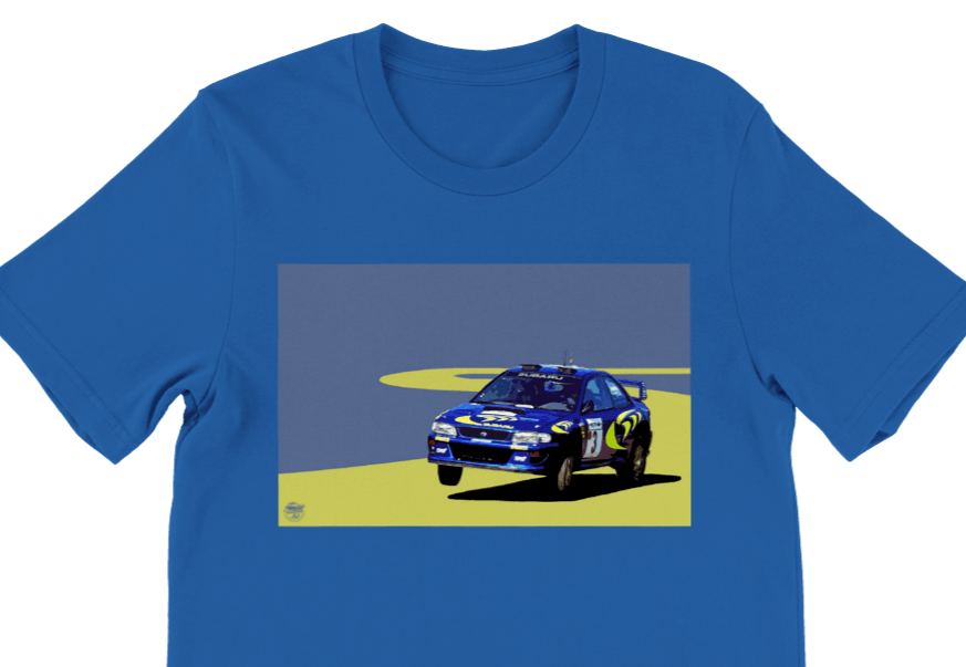 Subaru Impreza S3 WRC Colin McRae - Premium Unisex Crewneck T-shirt - Fueled.art