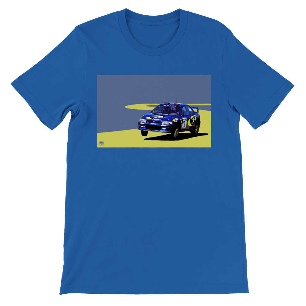 Subaru Impreza S3 WRC Colin McRae - Premium Unisex Crewneck T-shirt - Fueled.art