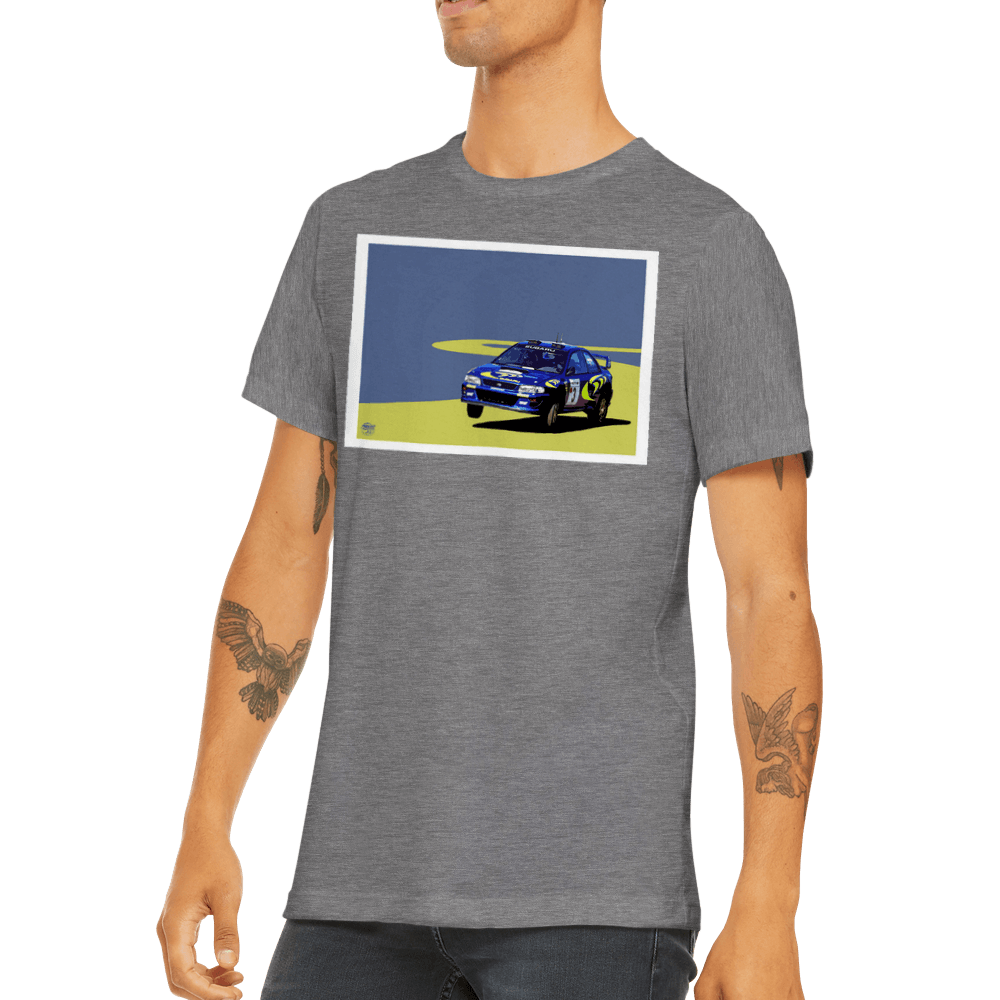 Subaru Impreza S3 WRC Colin McRae - Premium Unisex Crewneck T-shirt - Fueled.art