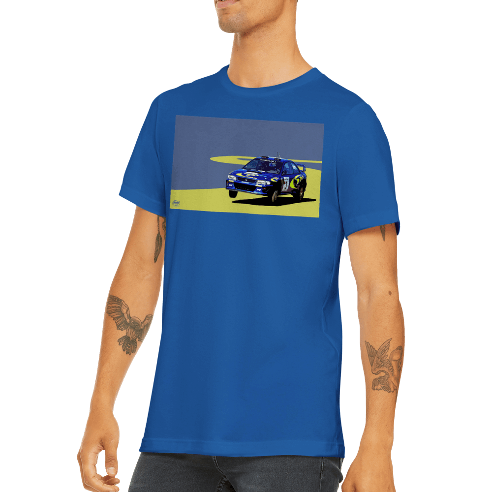 Subaru Impreza S3 WRC Colin McRae - Premium Unisex Crewneck T-shirt - Fueled.art