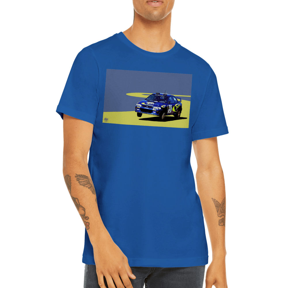 Subaru Impreza S3 WRC Colin McRae - Premium Unisex Crewneck T-shirt - Fueled.art