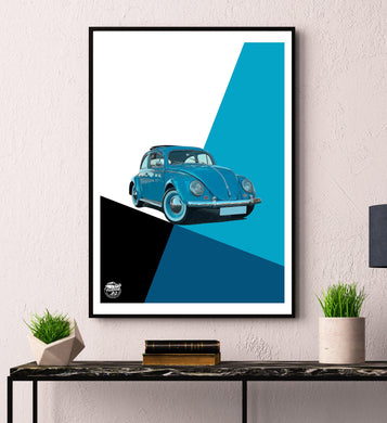 VW Beetle print - Fueled.art