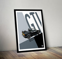 Load image into Gallery viewer, VW Golf GTI Mk1 Cabriolet Print - Fueled.art
