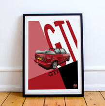 Load image into Gallery viewer, VW Golf GTI Mk1 Cabriolet Print - Fueled.art
