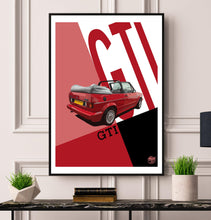 Load image into Gallery viewer, VW Golf GTI Mk1 Cabriolet Print - Fueled.art
