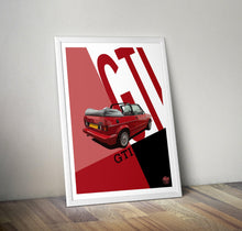 Load image into Gallery viewer, VW Golf GTI Mk1 Cabriolet Print - Fueled.art
