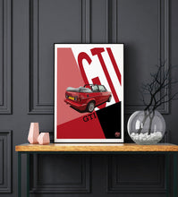 Load image into Gallery viewer, VW Golf GTI Mk1 Cabriolet Print - Fueled.art
