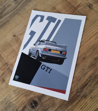 Load image into Gallery viewer, VW Golf GTI Mk1 Cabriolet Print - Silver - Fueled.art
