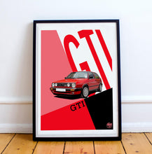 Load image into Gallery viewer, VW Golf GTI Mk2 Print - Fueled.art
