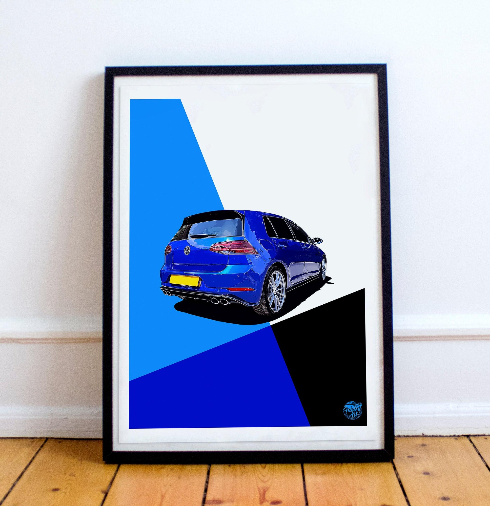 Volkswagen Golf 7 R Hatchback & Variant Illustration Printed on Matte White  Paper All Exterior Colors and Personalization VII 