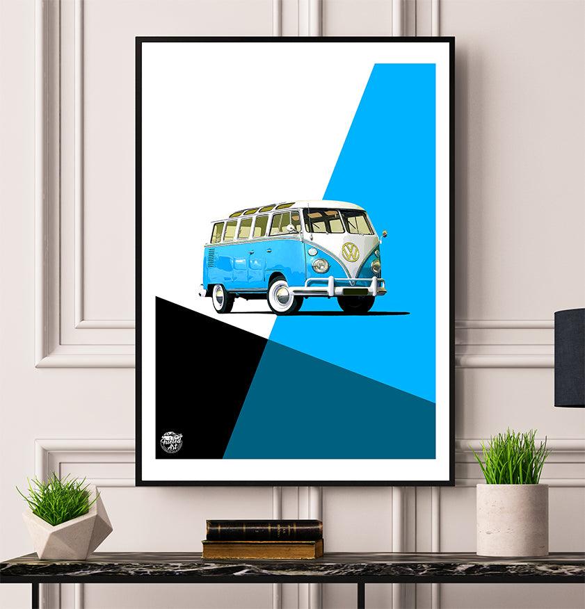 VW T1 Samba Bus Print - Fueled.art